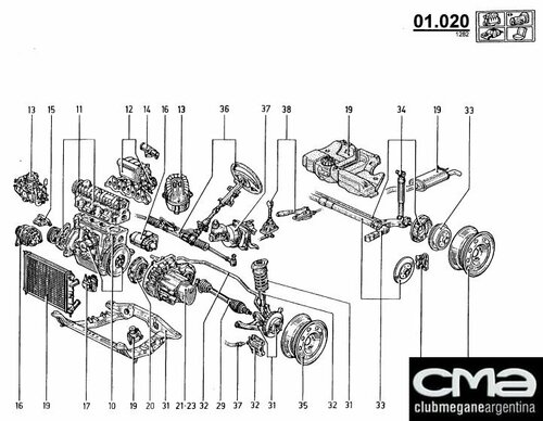 Más información sobre "Despiece Megane 1 4 ptas. (fase 1 y 2)"