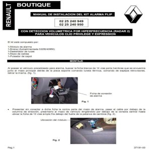 Más información sobre "Manual de Alarma Original Renault - Instalación y Uso"