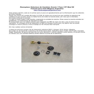 Más información sobre "Tutorial: Cambio de Selectora de Velocidades - Scenic"